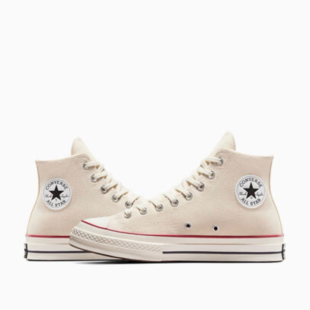 Converse Chuck Taylor Cream and Red Sneakers